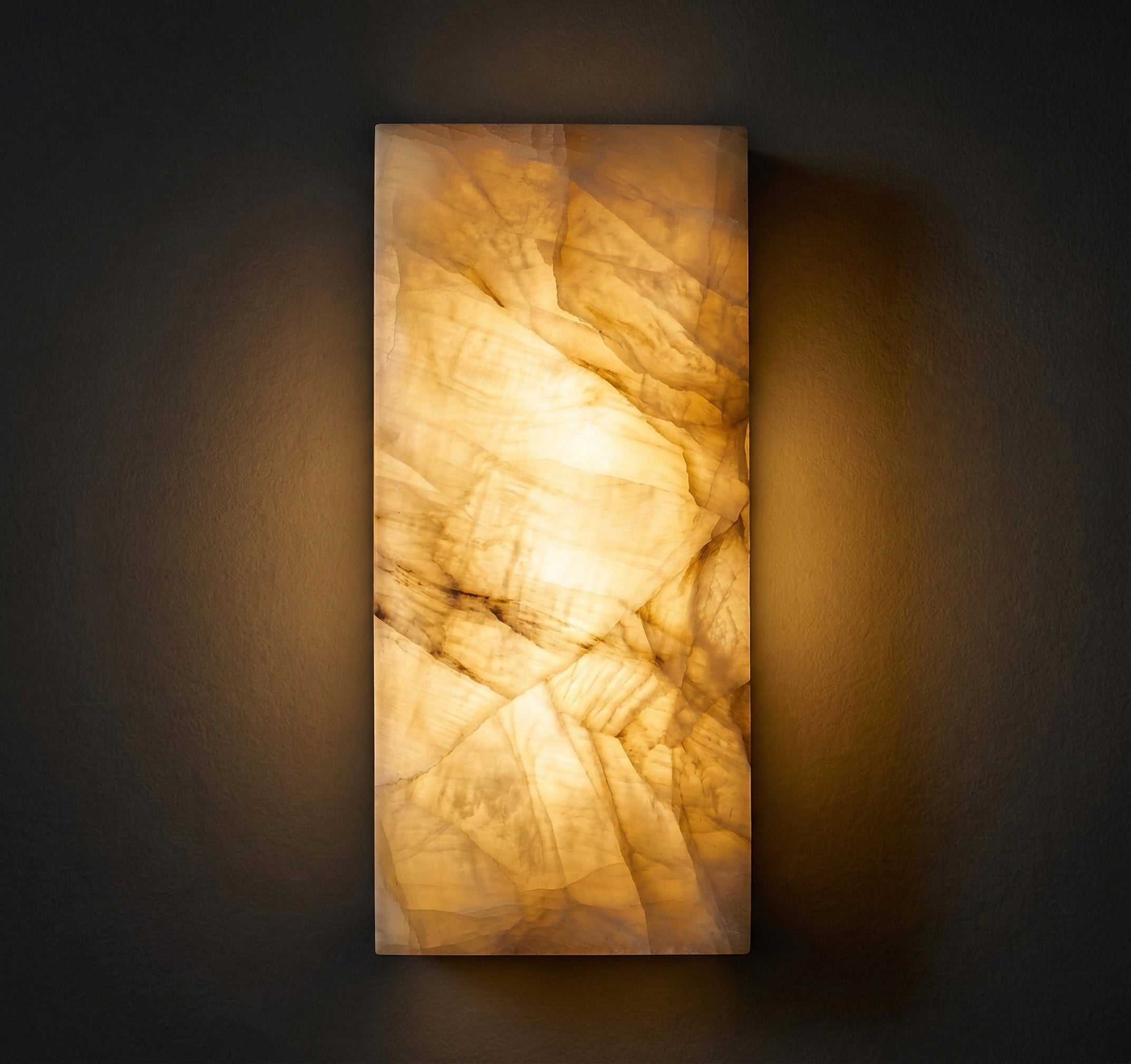 Luxury Alabaster Column Wall Light with Copper Base – Modern Stone Sconce Casalolalights Luxury Lamps for Interior