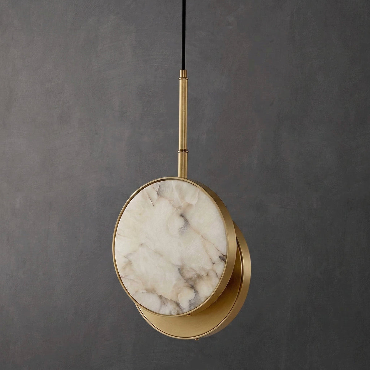 Alabaster Pendant Light | Carved Stone & Copper Hanging Lamp Modern Organic Dining Room Living Casalolalights Luxury