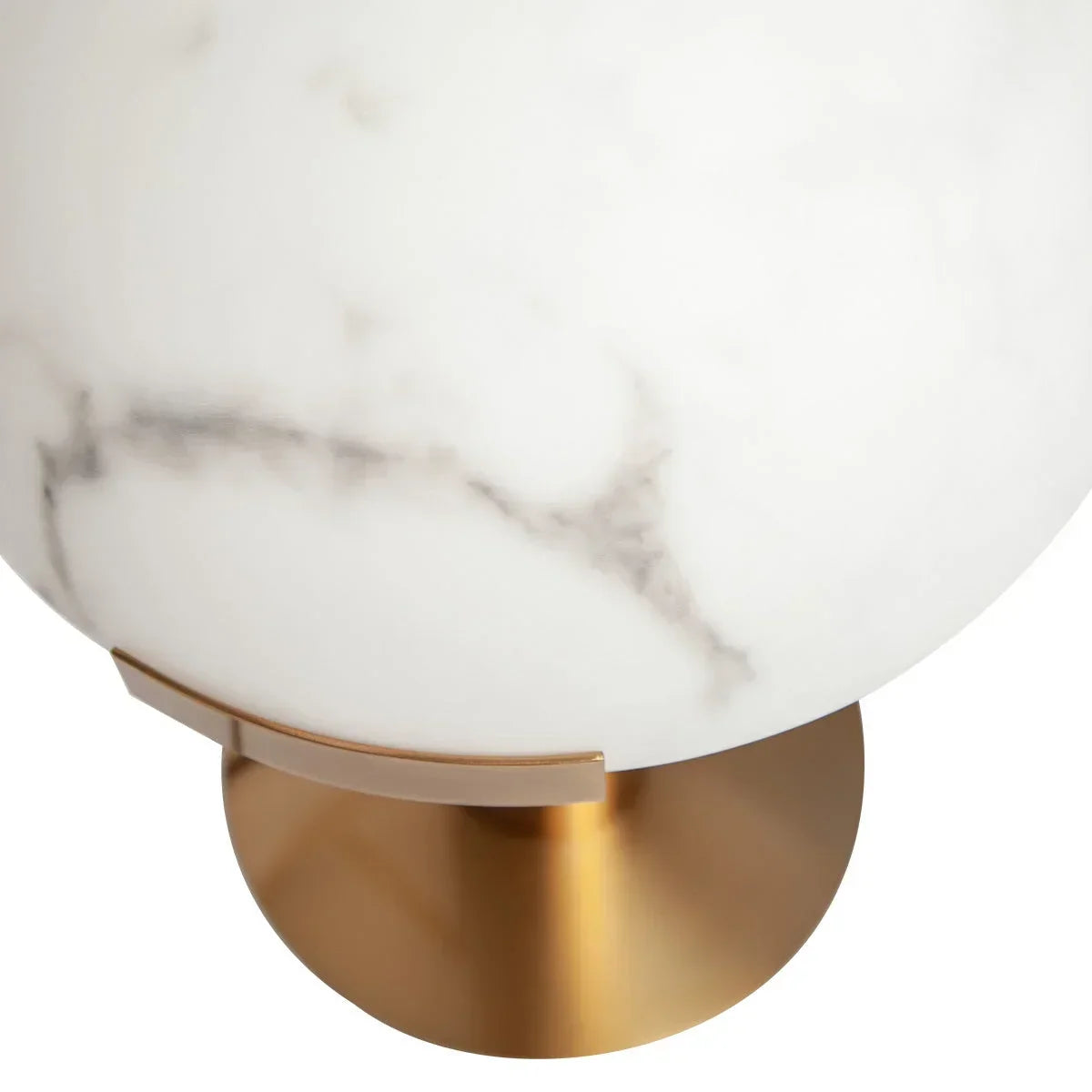 Alabaster and Gold Brass Table Lamp for Bedroom Living Room | Carved Stone Dome Modern Art Deco Casalola Lights Luxury