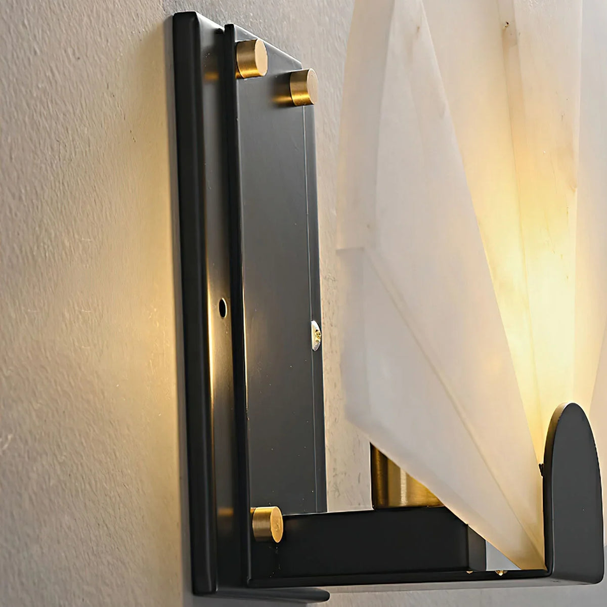 Alabaster Fan Wall Sconce | Translucent Stone 35cm Modern Living Room & Hallway Casalolalights Luxury Lamps