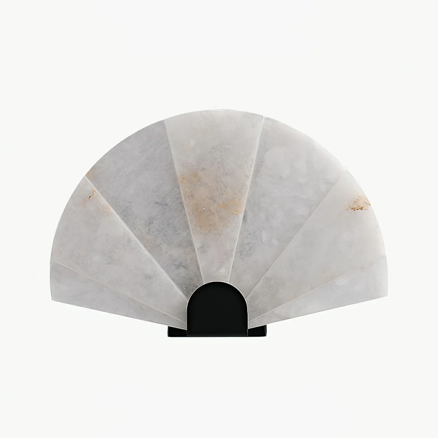 Fan Shaped Alabaster Wall Sconce – Sculptural Modern Accent