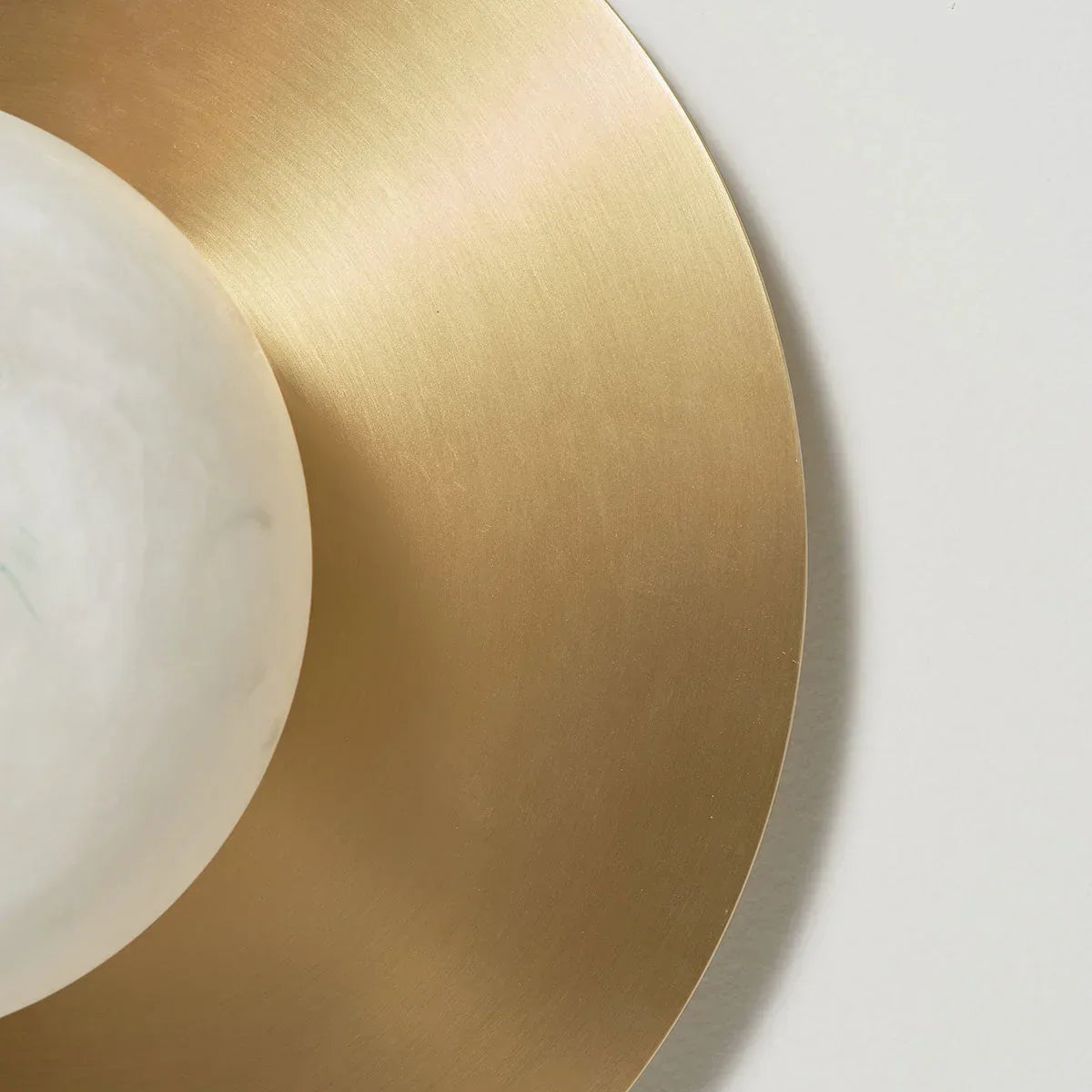 Alabaster Globe & Copper Disc Wall Sconce | Halo Stone-sphere Modern Minimalist Bedroom Hallway Casalolalights Luxury