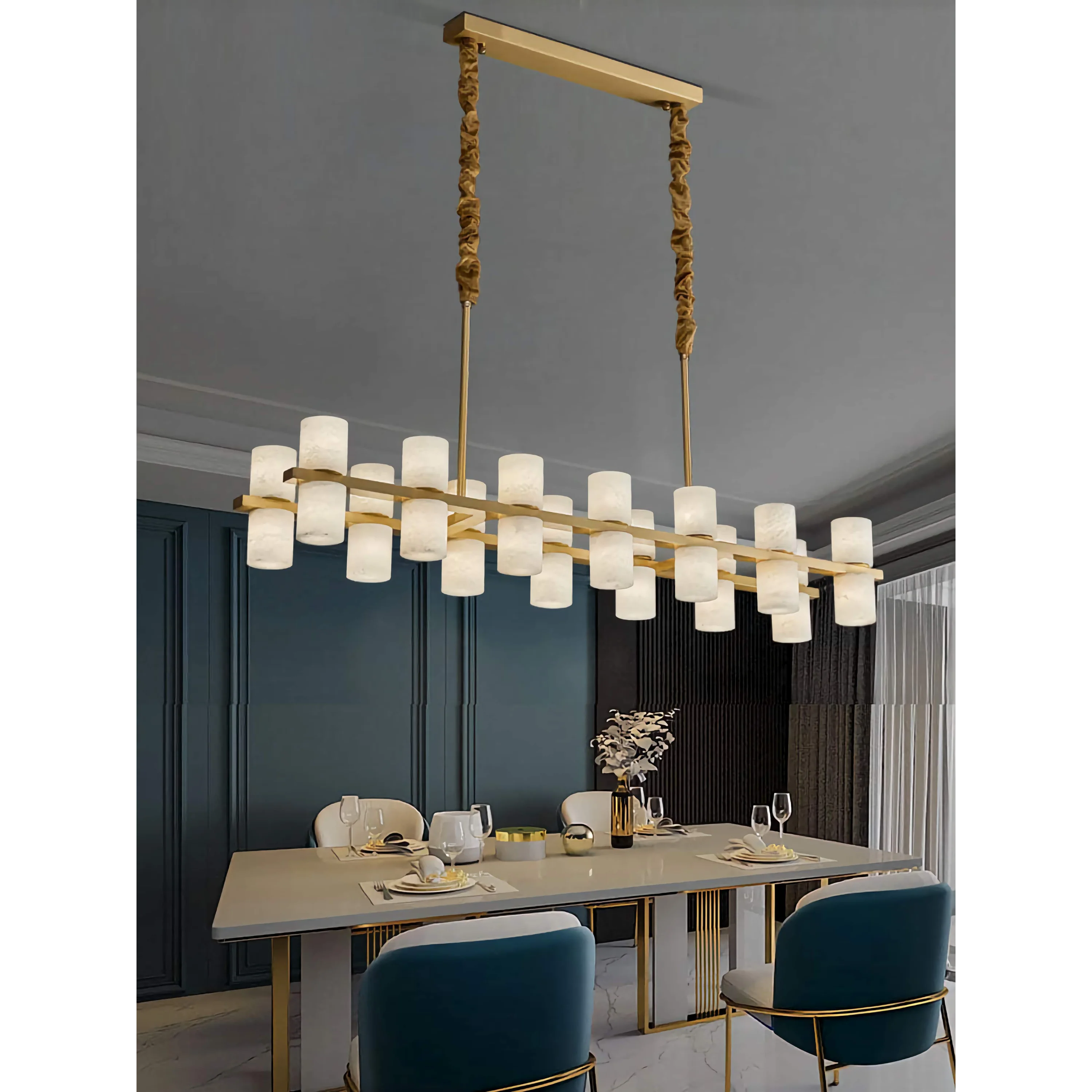 Chic & Elegant Home Styling Ideas for 2026 9 https://www.casalolalights.com/cdn/shop/files/alabaster-linear-chandelier-clnh01441-chandeliers-866.webp?v=1764360668