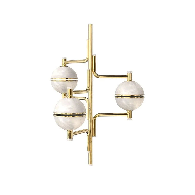 Modern Brass and Alabaster Chandelier for Dining Room Living | Casalola Lights