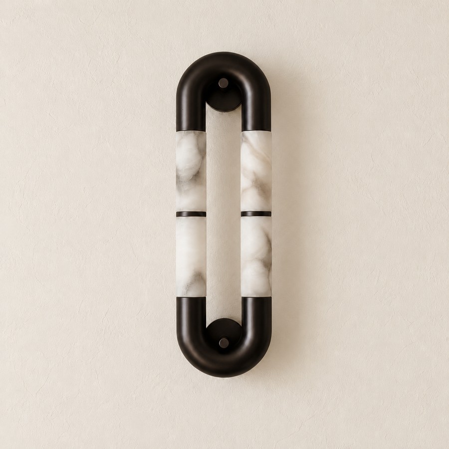 Aplique de pared de tubo de alabastro