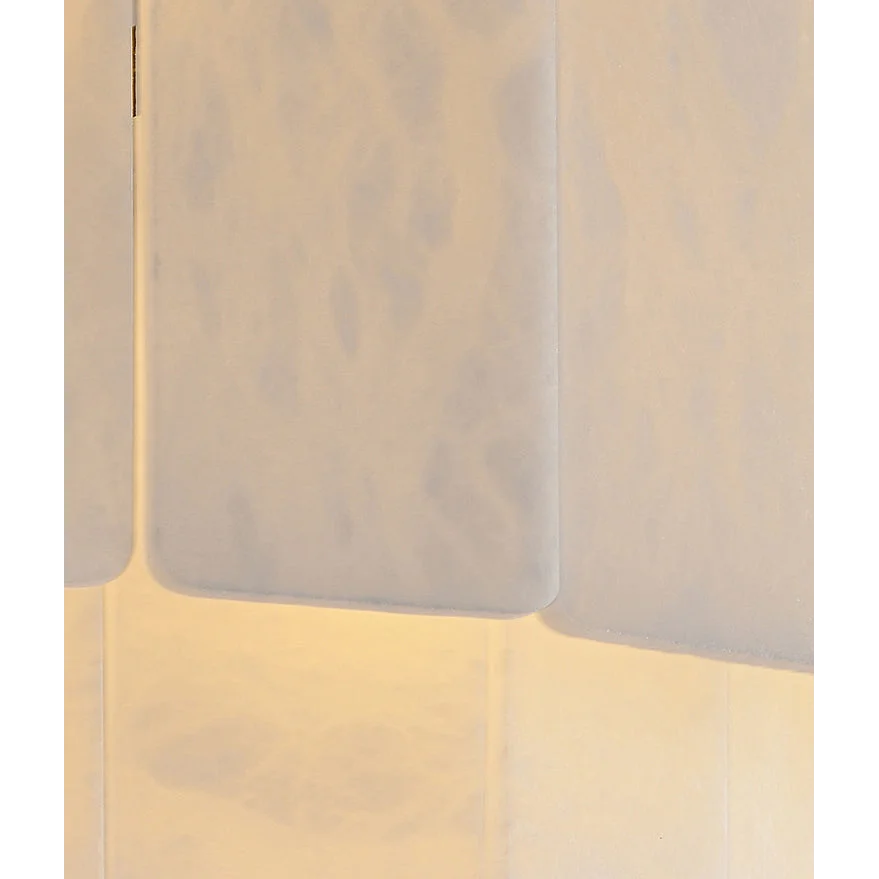 Alabaster Wall Sconce – Layered Stone Panels & Ambient Glow