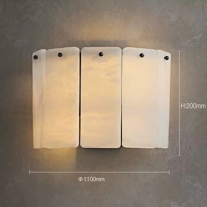 Luxury Alabaster & Copper Wall Sconce – Modern Handcrafted Light for Elegant Interiors