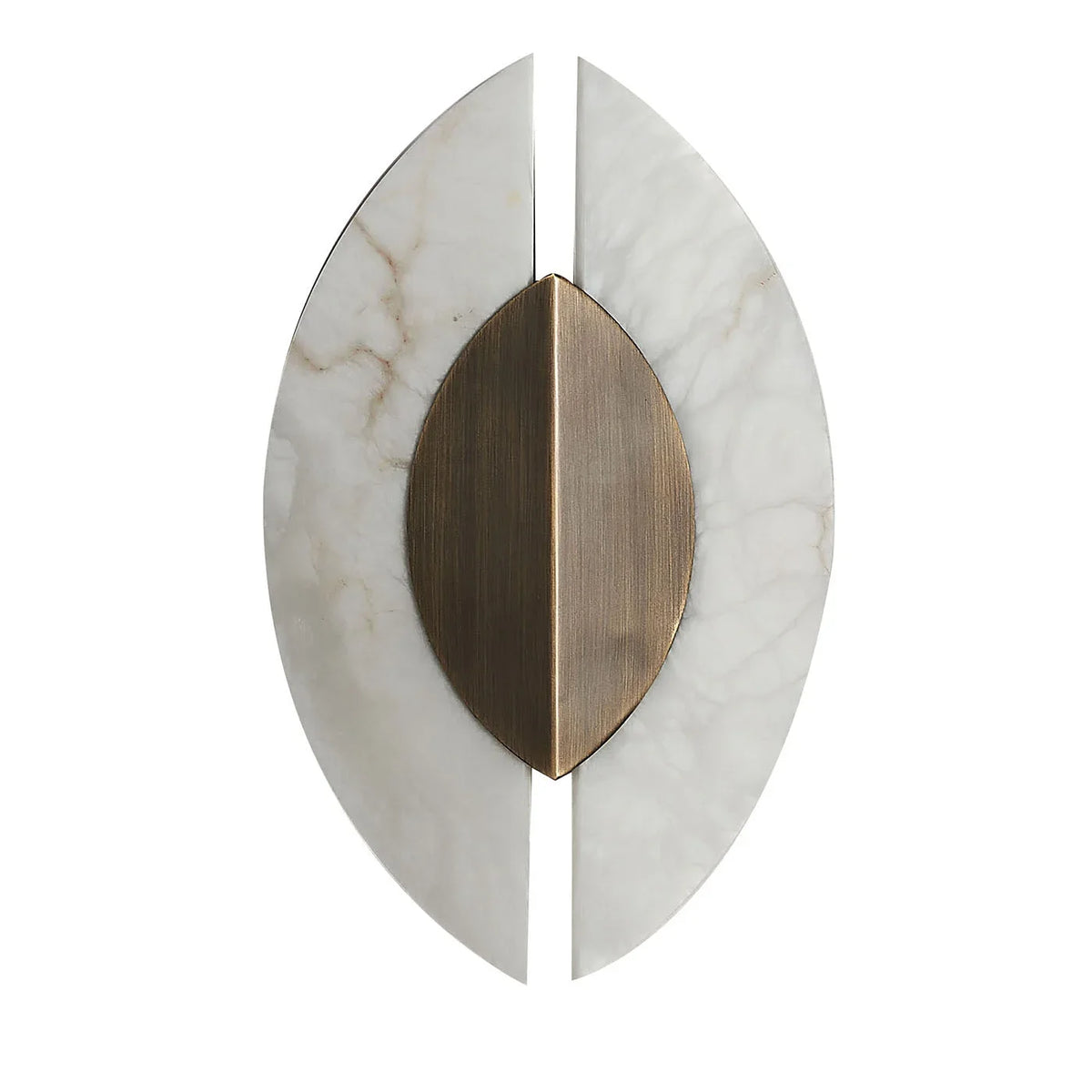 Alabaster Wing Wall Sconce | Carved Stone & Brushed Brass 40cm Organic Modern Living Bedroom Casalolalights Luxury