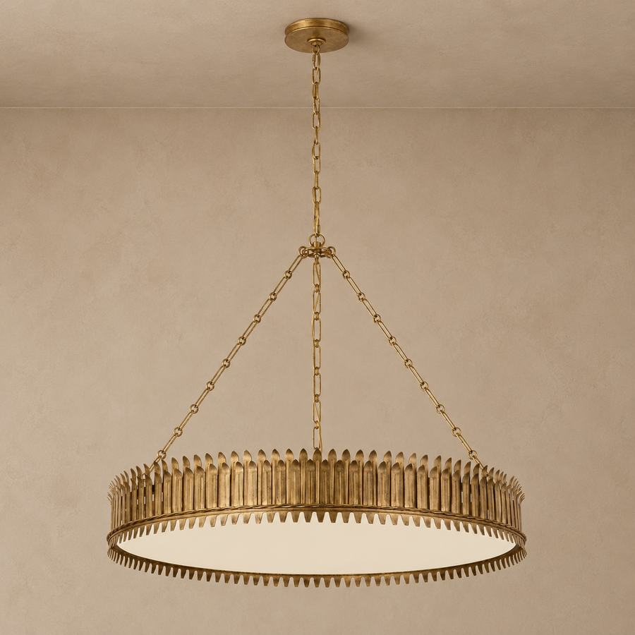 Alloro Antique Gold Leaf Chandelier