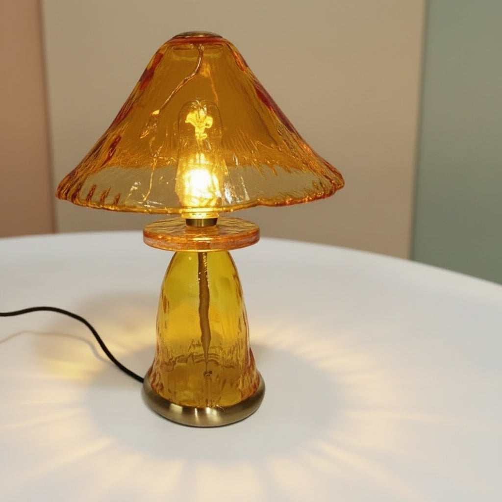 Amber Glass Mushroom Lamp | Clhlgd6571