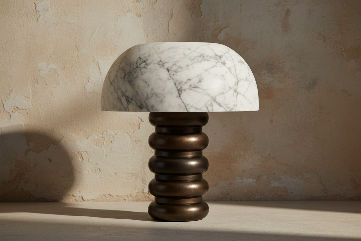 Art Deco Alabaster Table Lamp | Carved Stone & Bronze-finish Base Console Bedroom Casalolalights Luxury Lamps
