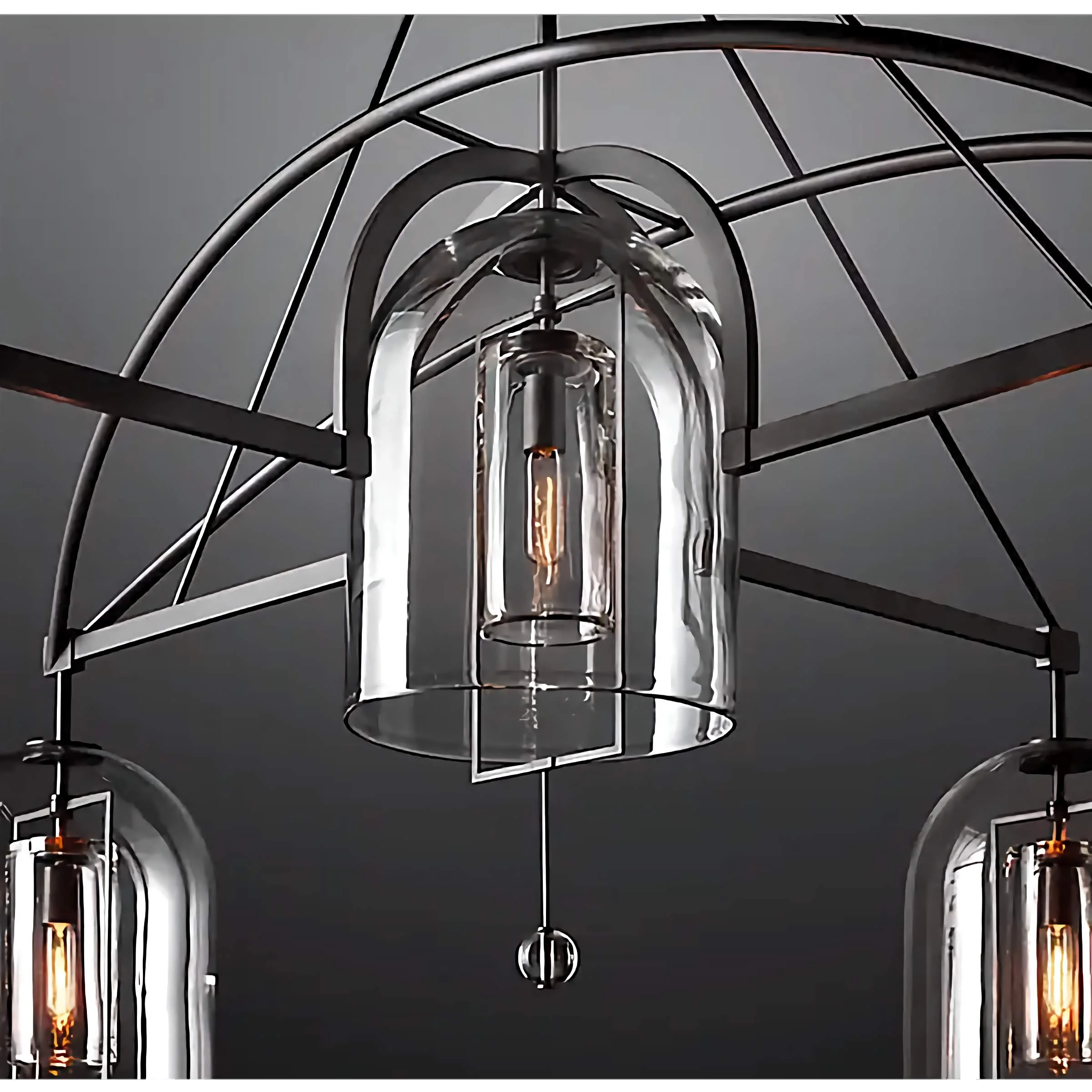 Art Deco Copper Glass Chandelier | Modern Luxury Ceiling Light for Dining  Room \u0026 Foyer, image size:2400x2400