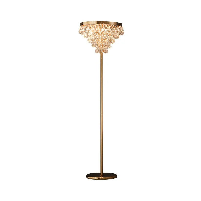 Luxury Floor Lamp | Crystal 4 Lights | Gold for Living Room | Casalola
