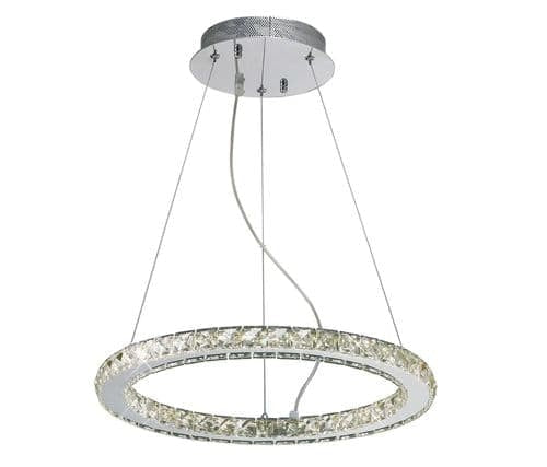 Luxury Chandelier | Crystal Light Silver K9 12 Ring Ceiling Fixture - Chandeliers