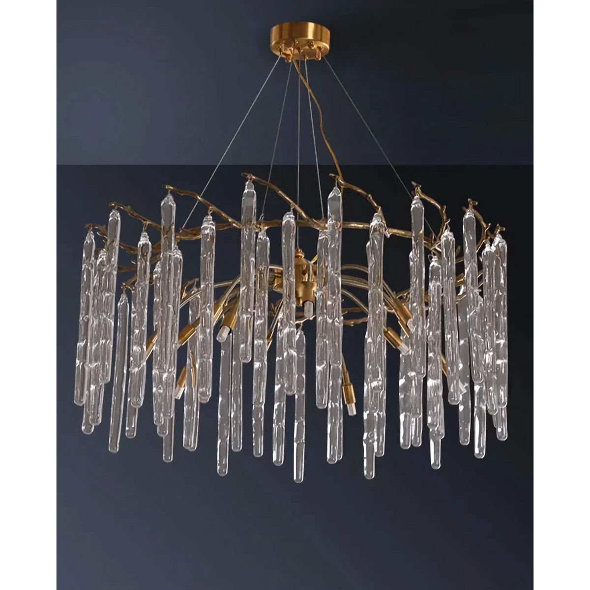 Crystal Chandelier | Clear Rod Gold Modern Glam Dining Room & Foyer Casalolalights Luxury Lamps for Interior Designers