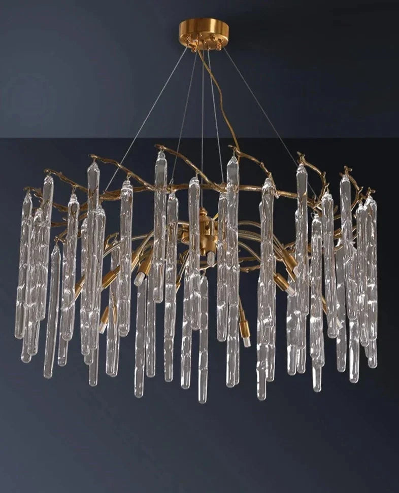 Clear Crystal Gold Chandelier For Dining Room Kitchen Living | Casalola - Chandeliers