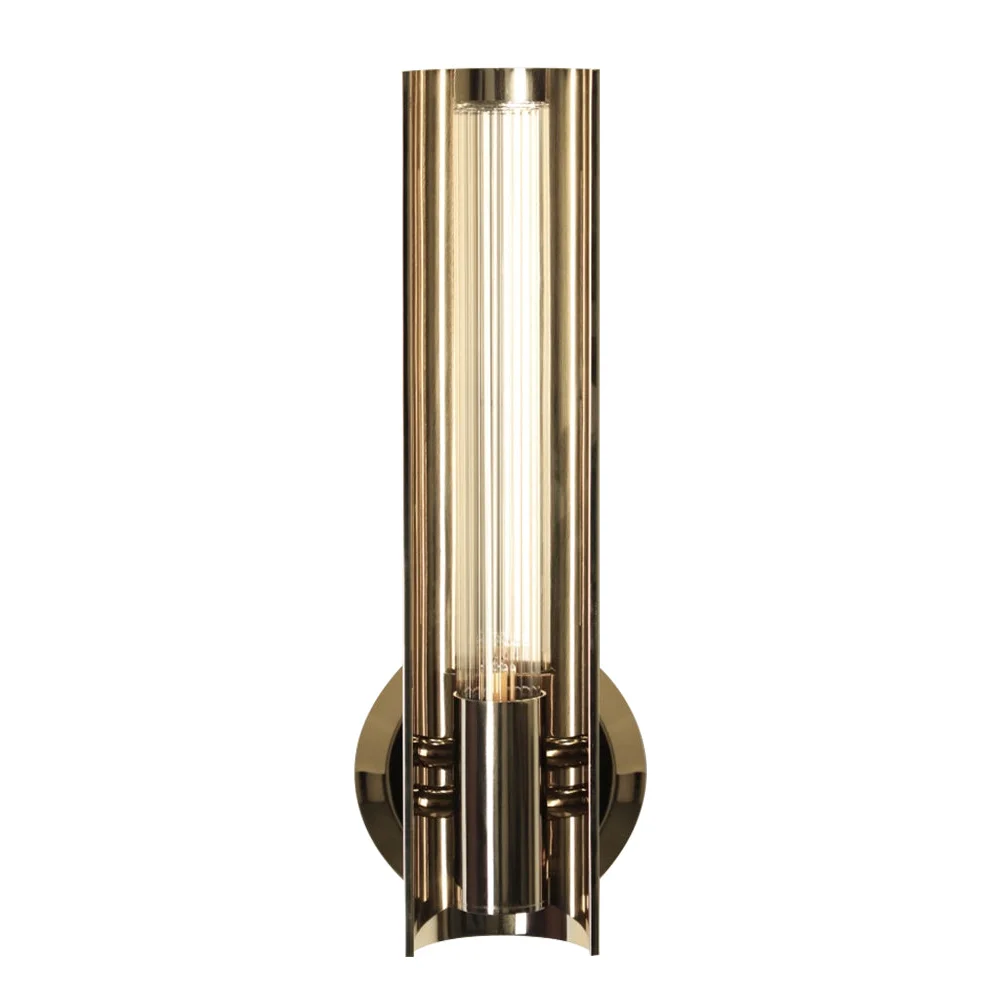 Baccara Crystal Wall Sconce – Polished Brass for Hallway & Bedroom