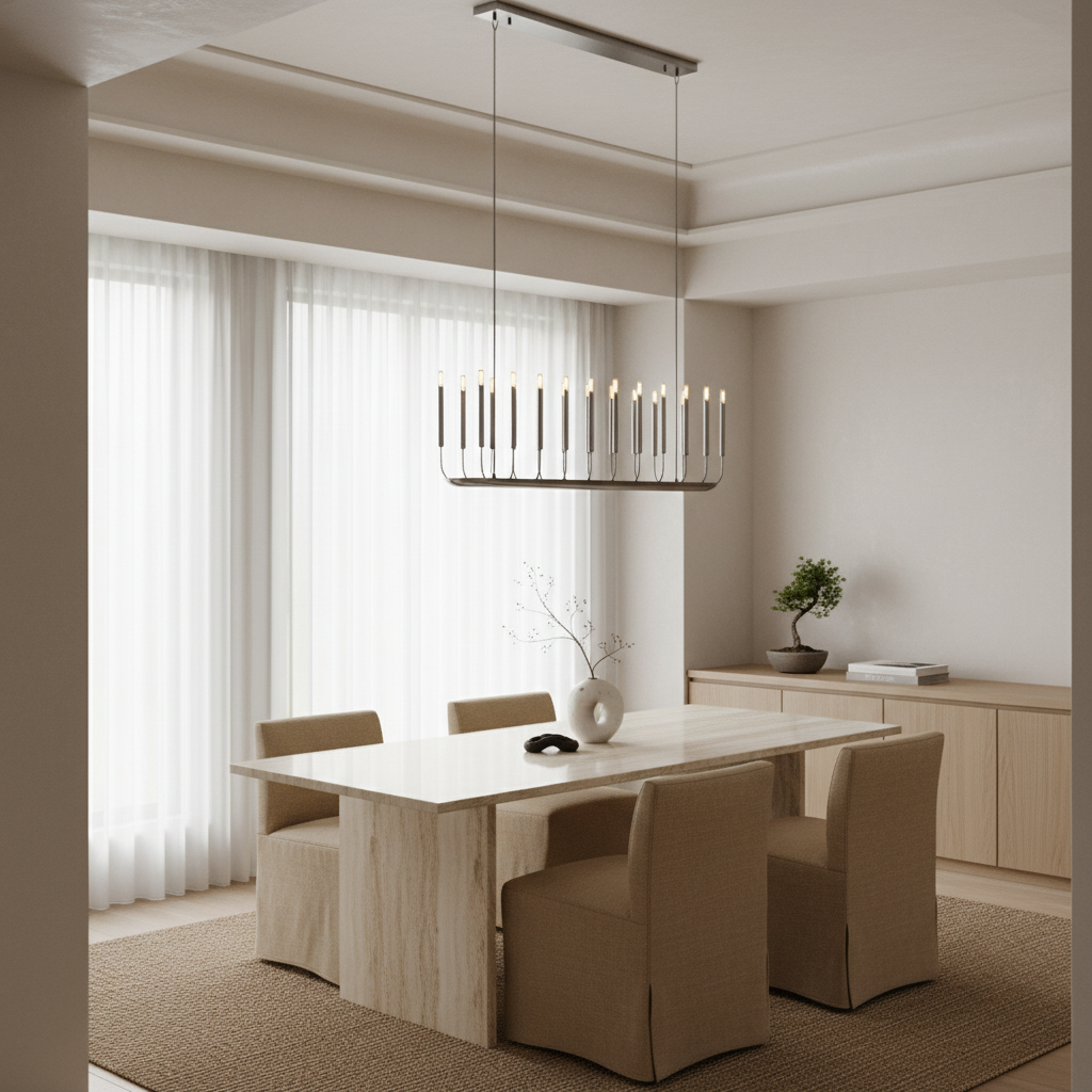 BLACK ARCHITECTURAL CANDLE-STYLE CHANDELIER | CLFRH0510B