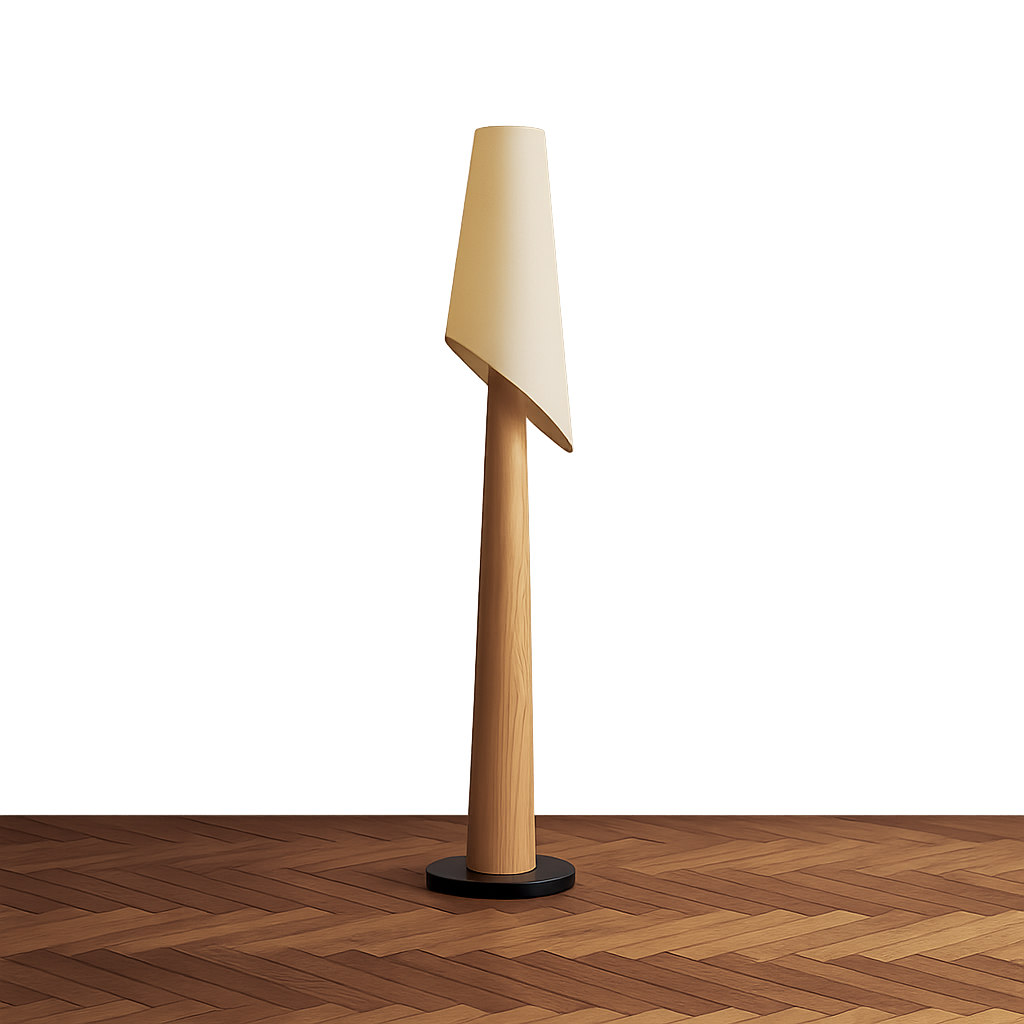 Black Ash Floor Lamp | Ebonised Wood & Tilting Linen 175cm Minimalist Living Room Casalolalights Luxury Lamps