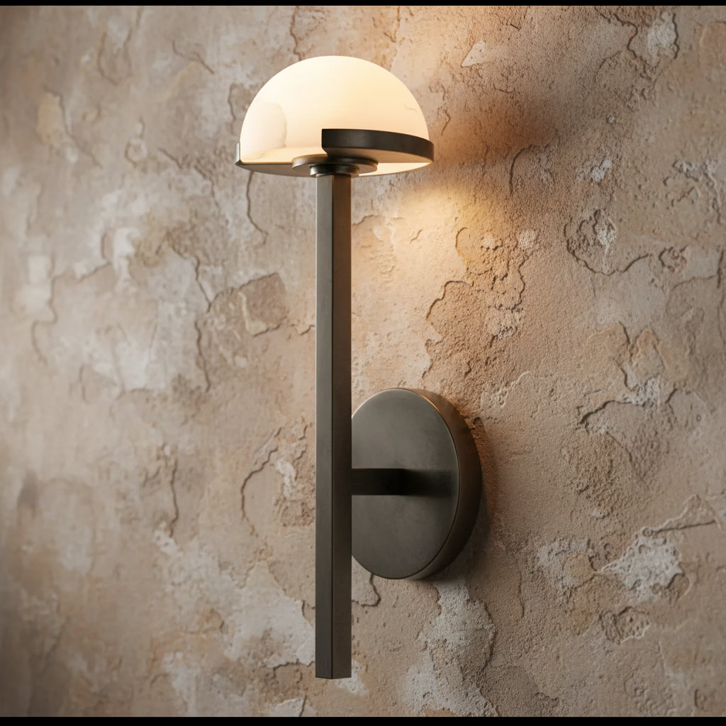 Brass and Alabaster Wall Sconce – Modern Light for Bedroom or Hallway Casalolalights Luxury Lamps Interior Designers