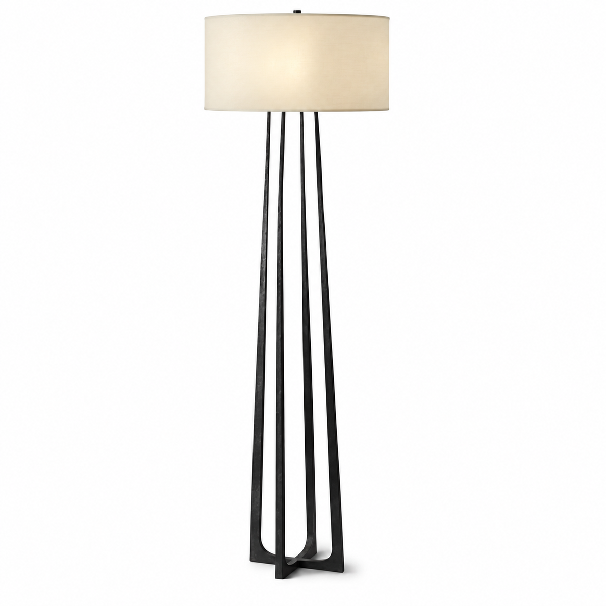 Modern Black Iron Floor Lamp with Drum Shade – Tall Designer Lighting for Living Room Casalola Lights Luxury Lamps