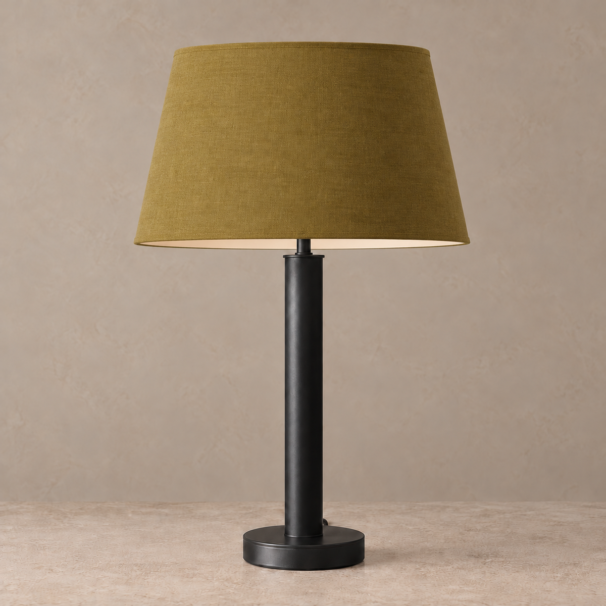 Black Stainless Steel Table Lamp