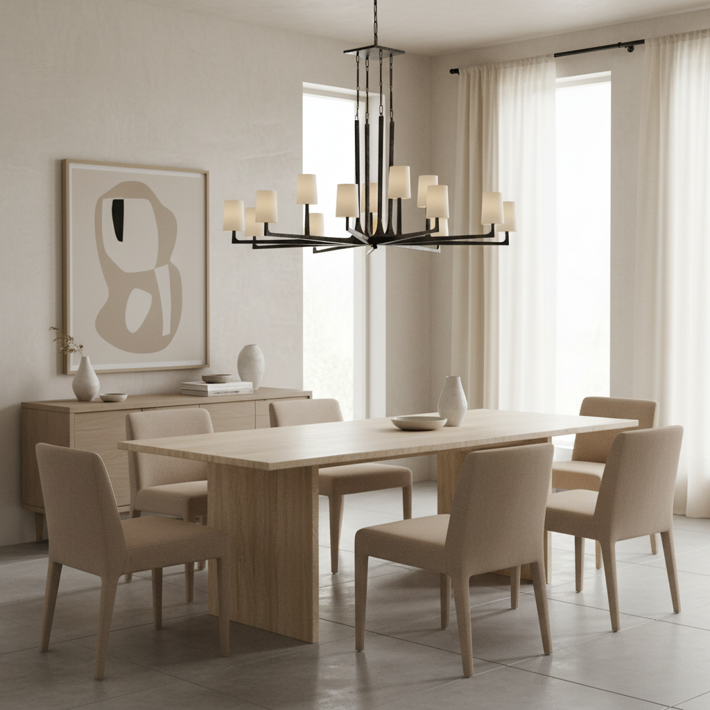 Black Living Room Chandelier Copper – Large Multi Arm Linen Shade Led Pendant Casalolalights Luxury Lamps for Interior