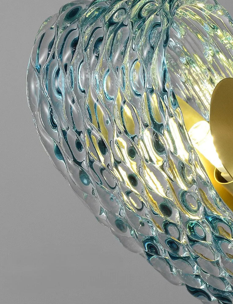 Italian Crystal Chandelier | Art Nouveau Glass and Iron Lighting for Living Dining Rooms