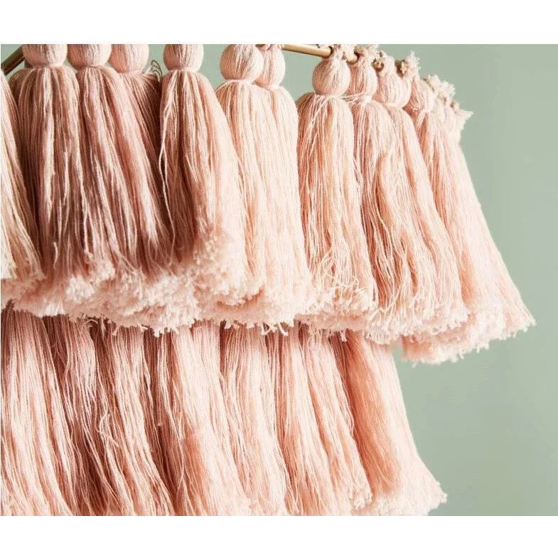 Bohemian Tassel Floor Lamp | Organic Cotton & Iron Statement Lighting for Living Room Casalolalights Luxury Lamps