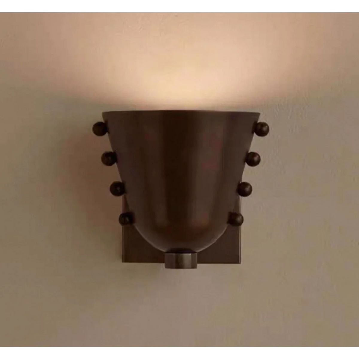 Textured Brass Cone Wall Sconce Hairline | Small Hallway Light Art Accent G9 Brutalist Casalola Lights Luxury Lamps