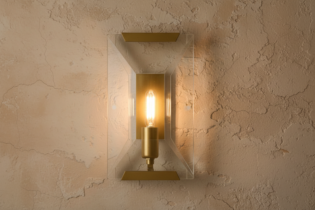 Modern Crystal Wall Sconce with Copper Frame for Hallways & Bathrooms Casalolalights Luxury Lamps Interior Designers