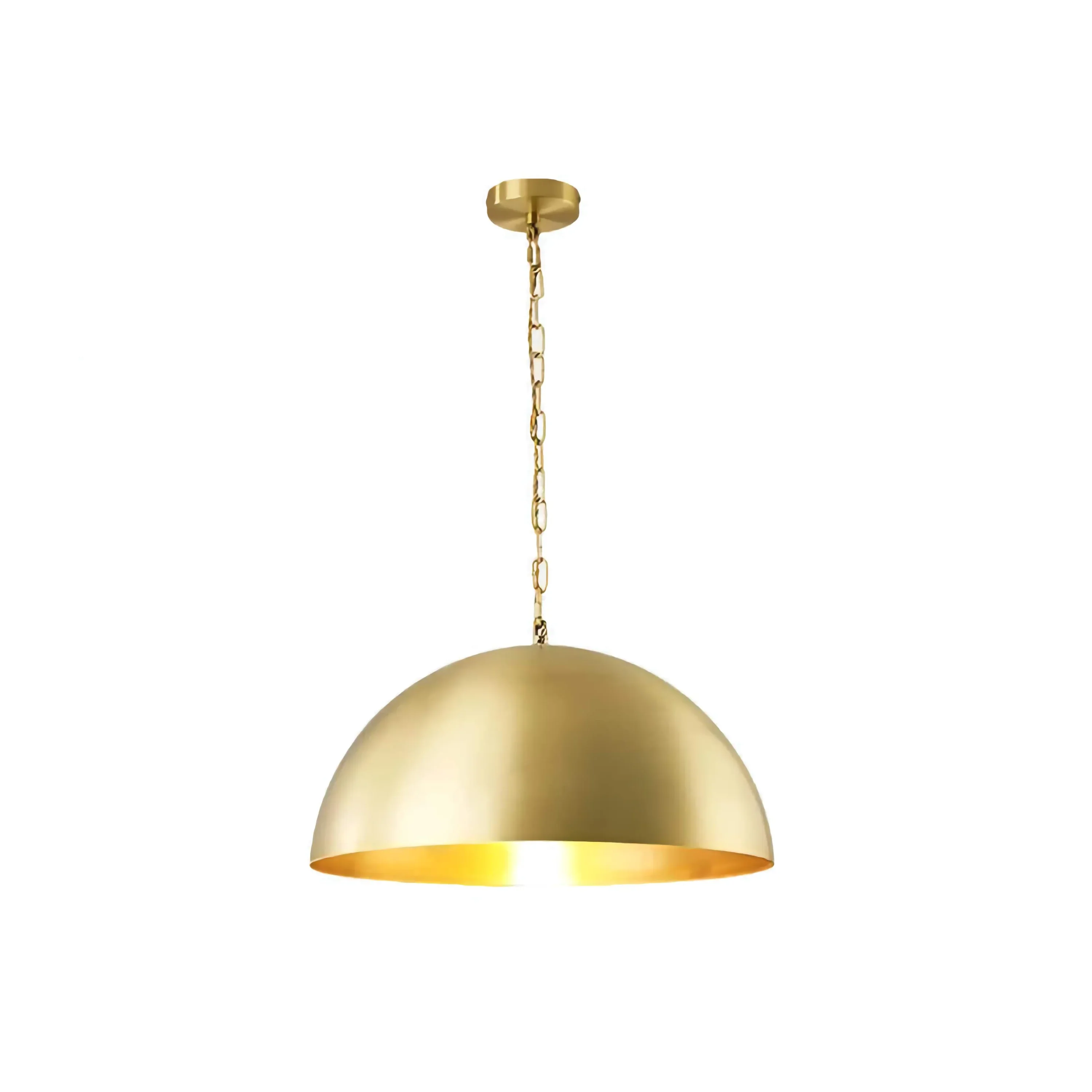 Dome Brass Pendant Light | Luxury Kitchen Island Lighting for Vintage Industrial Modern Interiors
