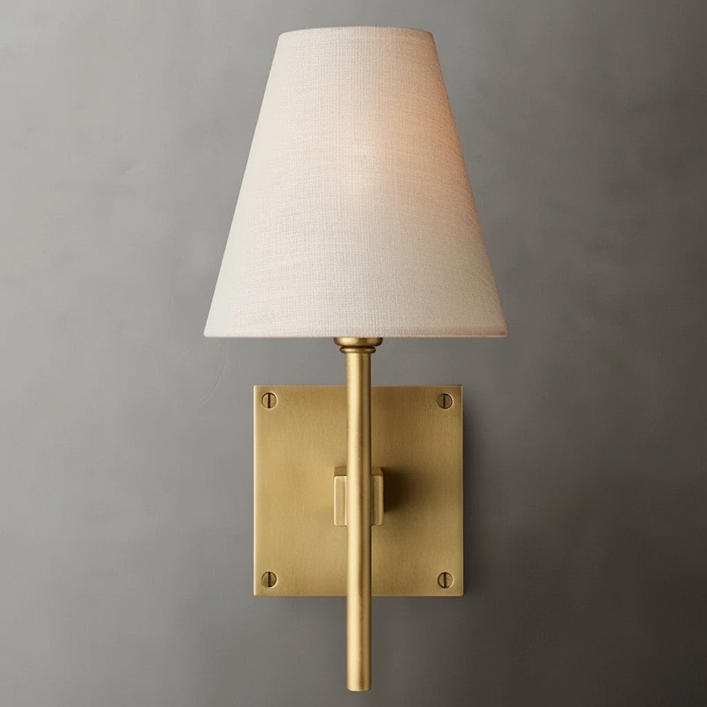 Brass Wall Sconce – Clear Glass E14 Bedside & Bathroom Vanity Light