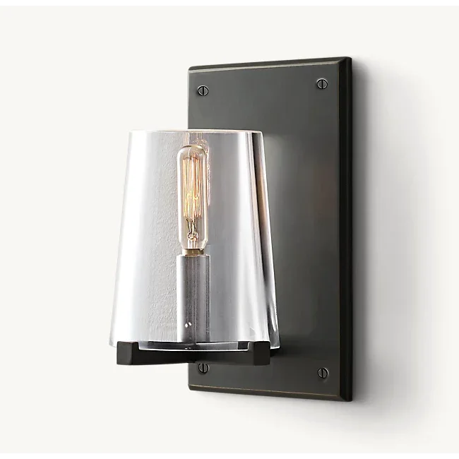 Wall Lamps for Living Room Sconces Bedroom Glass and Black Finish