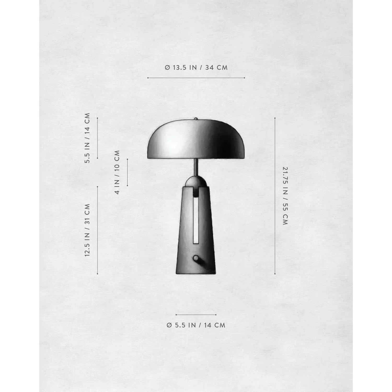 Modern Luxury Brass Dome Table Lamp – Vintage Accent for Living Room Bedroom or Office