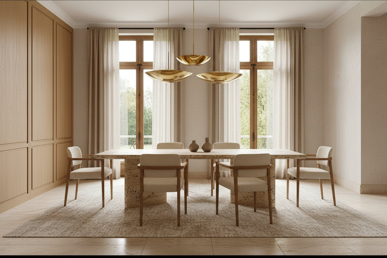 Luxury Copper Brass Saucer Semi-flush Mount Ceiling Light for Living Room Dining or Entryway