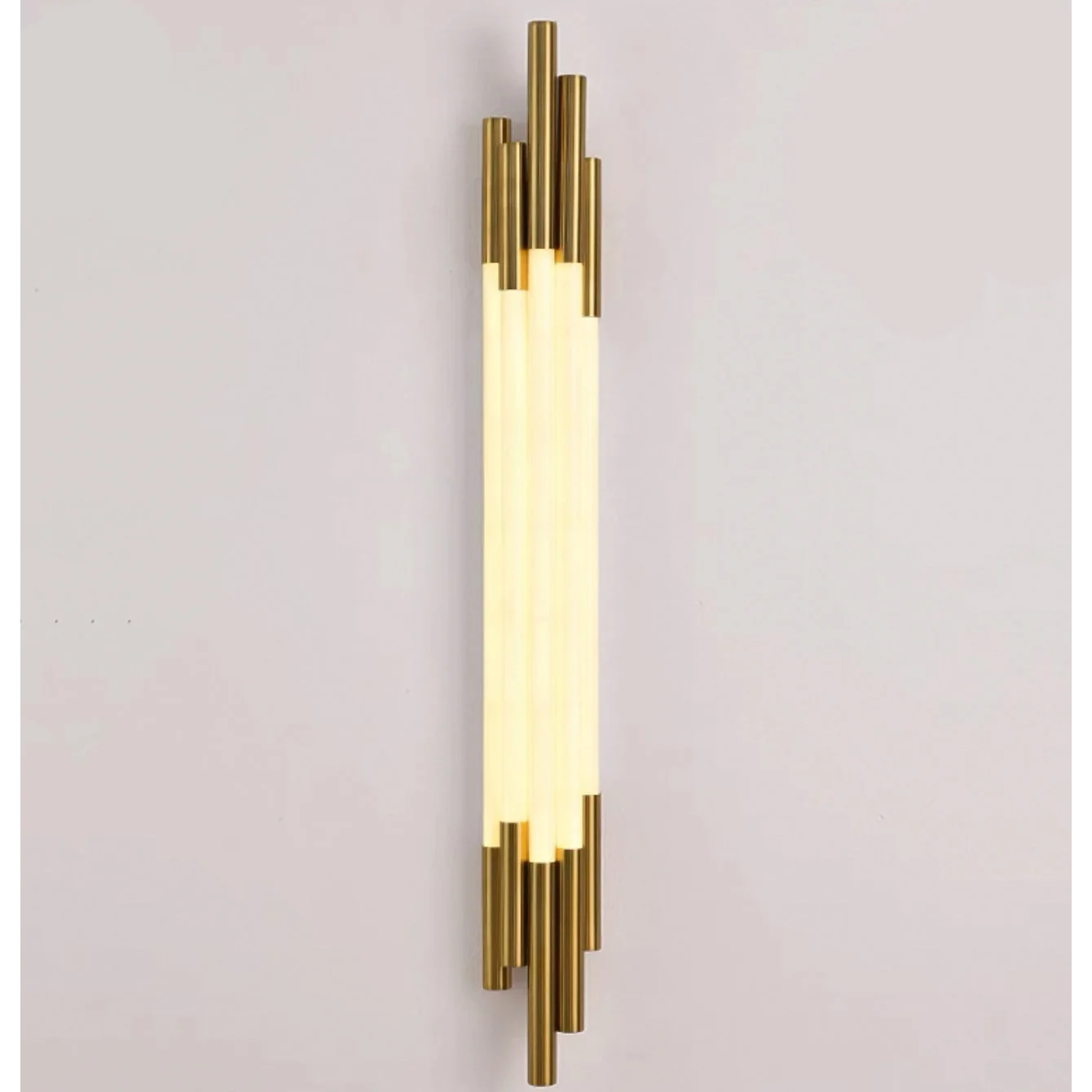Sculptural Copper Linear Wall Sconces – Modern Minimalist Lighting