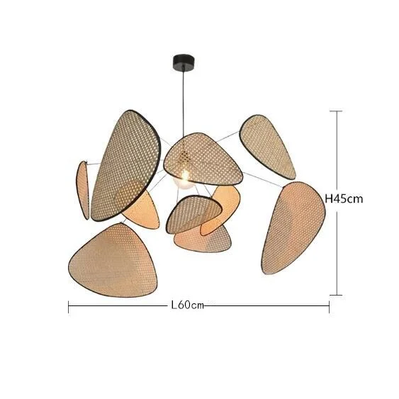 Cannage Hand-crafted Suspension | Timeless Wicker Chandelier | Parisian Chic and Coastal Design