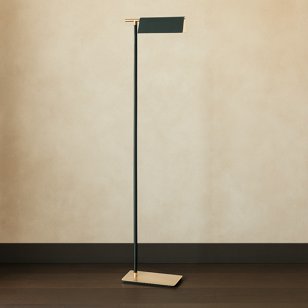 Brass & Leather Floor Lamp | Adjustable Reading Mid-century Modern Living Room Office Casalolalights Luxury Lamps