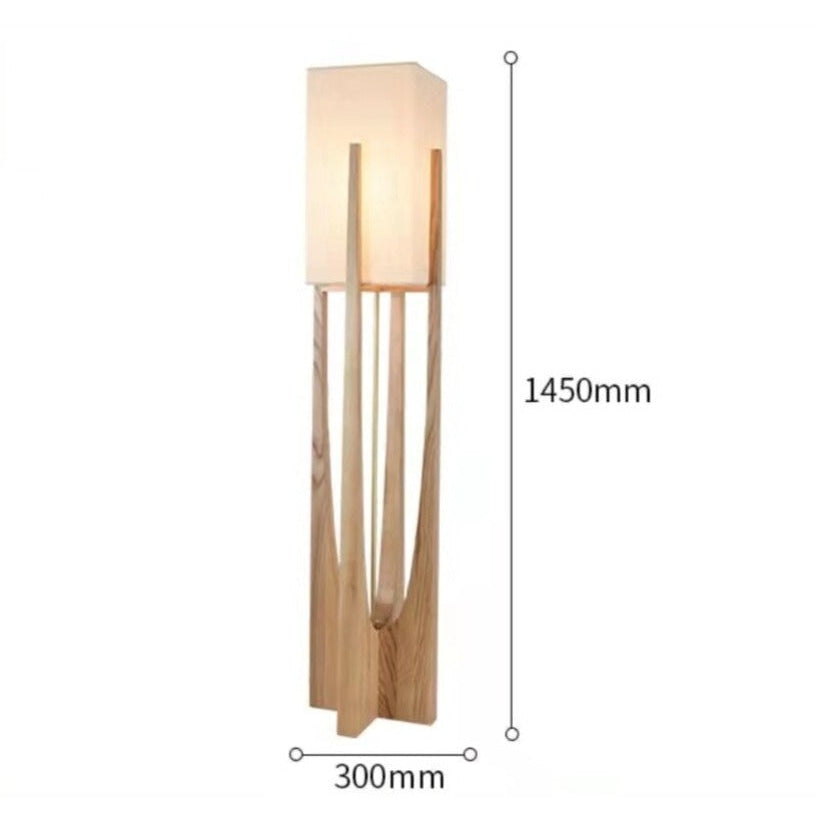 Mid Century Floor Lamp | Japanese Light | Rustic | Wood | Casalola - Minimalist Floor Lamps
