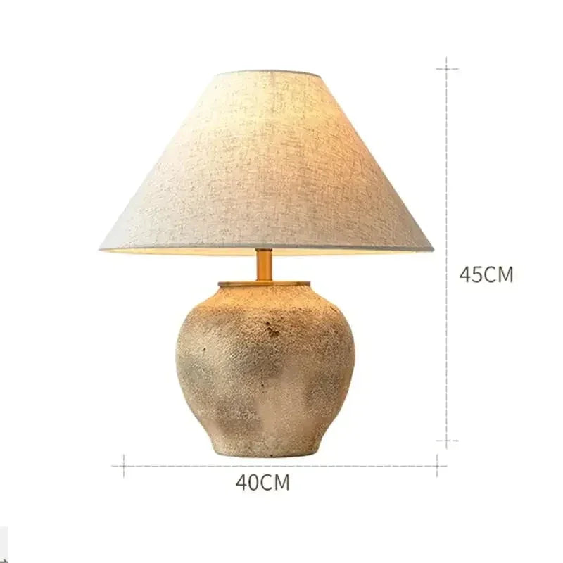 Ceramic Led Floor Lamp | Wabi Sabi Vintage Bedside Table For Luxury Designer Homes - Minimalist Lamps