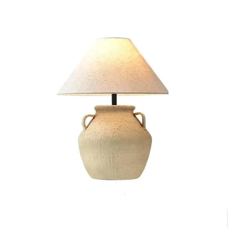Ceramic Led Table Lamp | Wabi Sabi Vintage Bedside