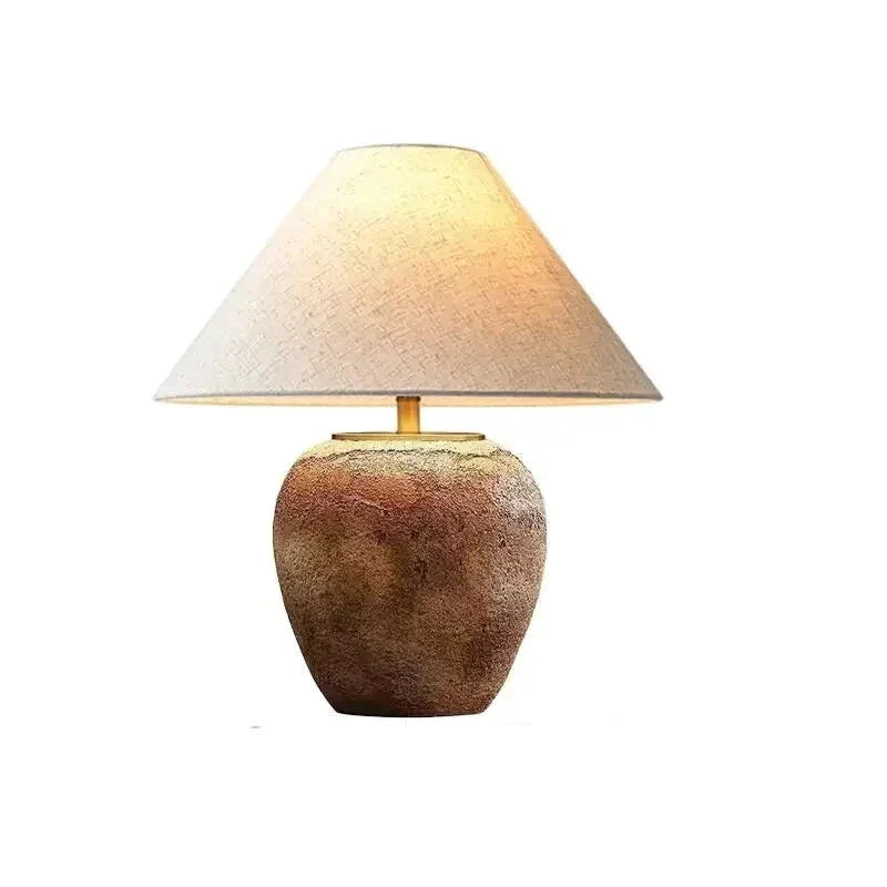 Ceramic Brown Table Lamp For Modern Minimalism Design - Minimalist Lamps