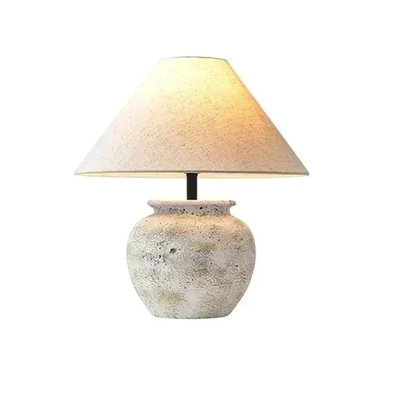 Ceramic Table Lamp | Designer Italian White Minimalism Light For Living Room Bedroom - Minimalist Lamps