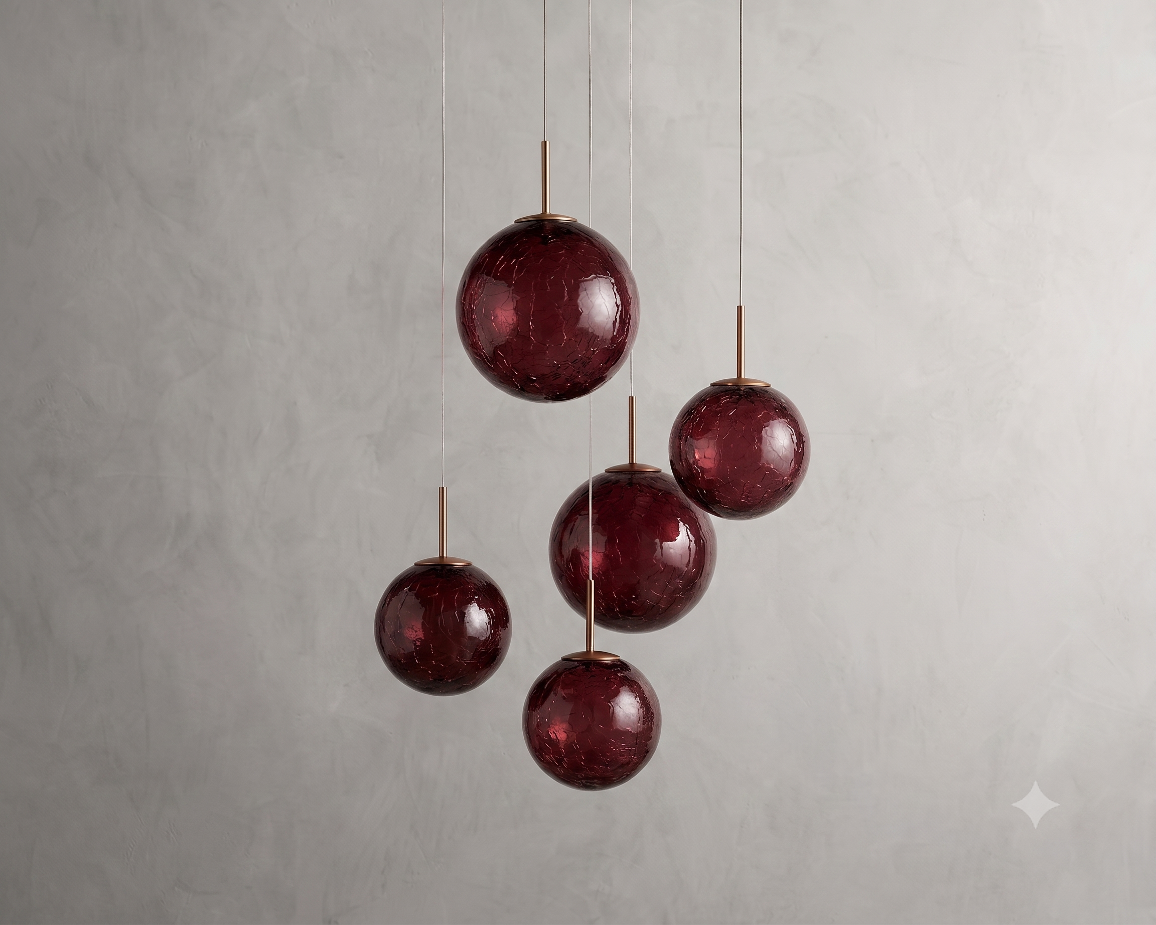 Colored Glass and Brass 5 Light Pendant Chandelier Long Drop Stairwell or Double Height Entry Lighting Casalolalights