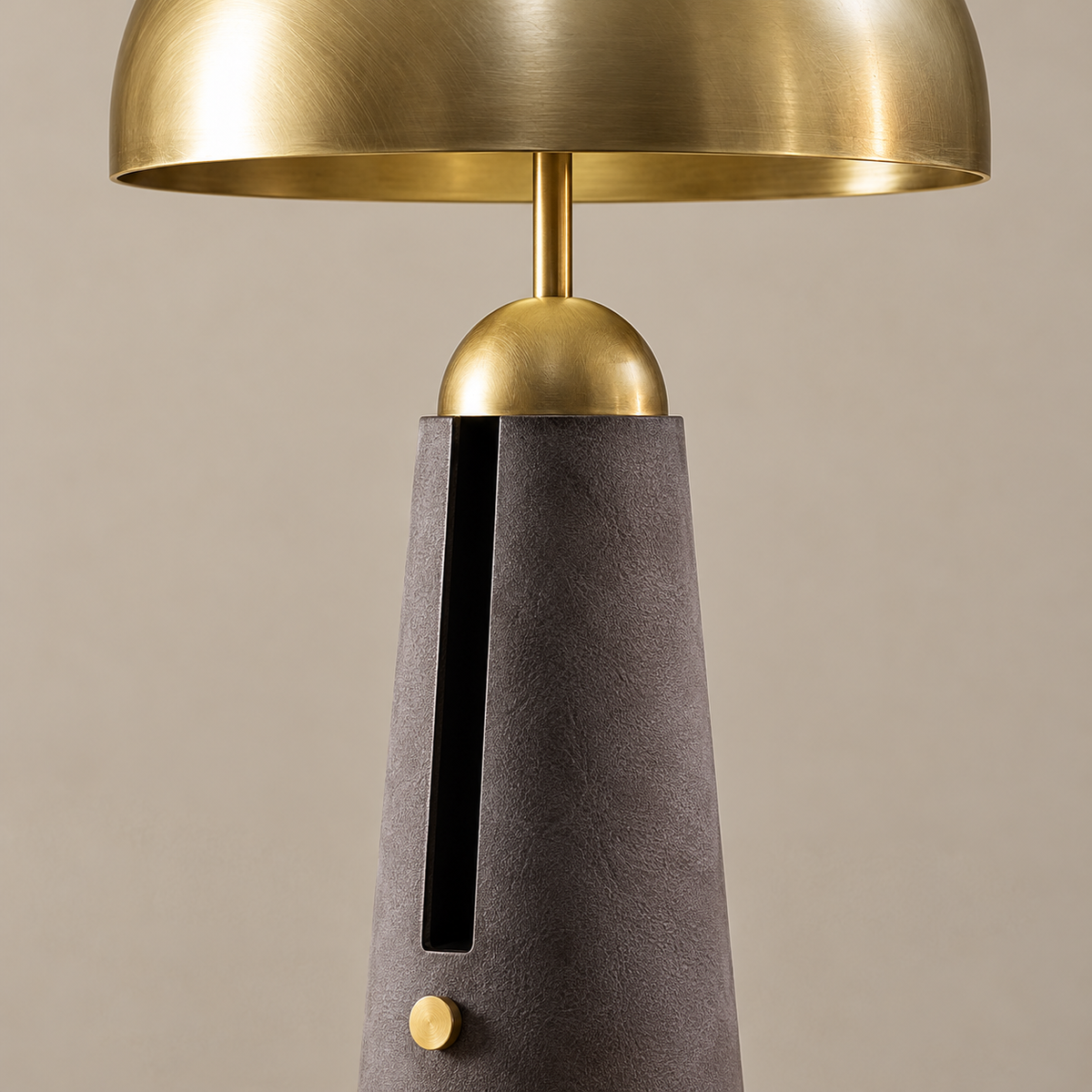 Leather texture, black strap and brass knob