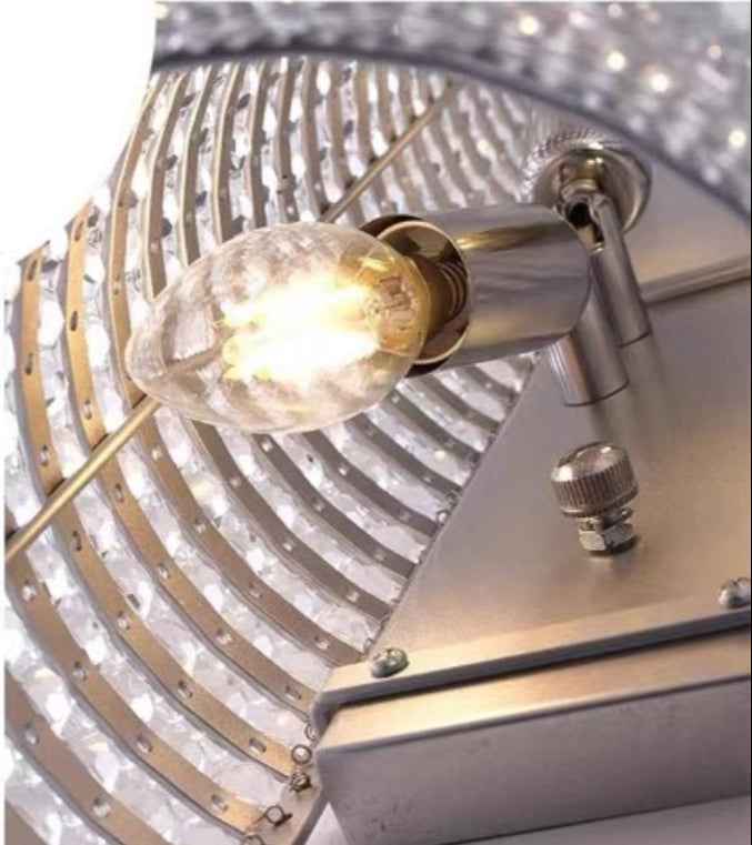 Clear Crystal Column Wall Sconce Silver | Art Deco Hallway Light Staircase 53 or 90cm 2 Bulbs Casalola Lights Luxury