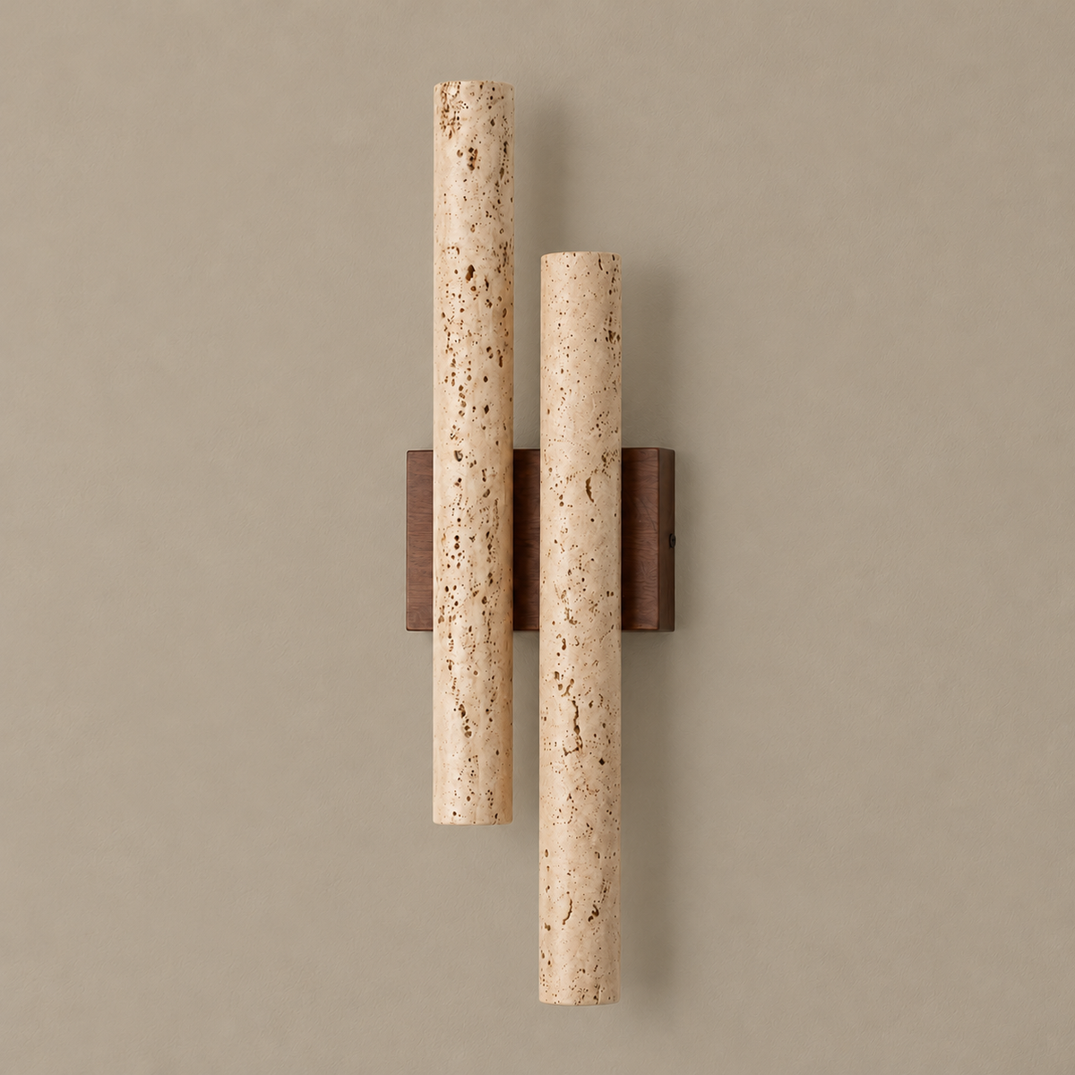 Double Travertine Wall Light