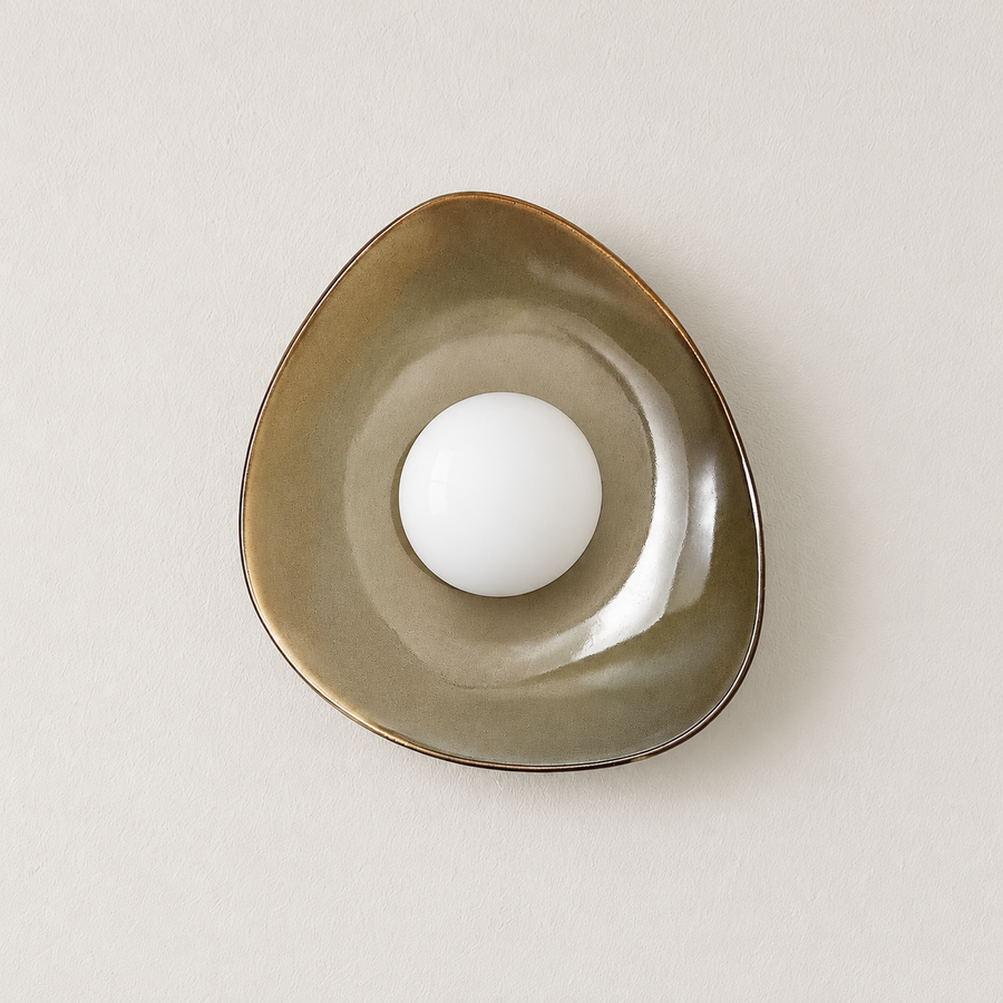 Ceramic & Glass Wall Sconce