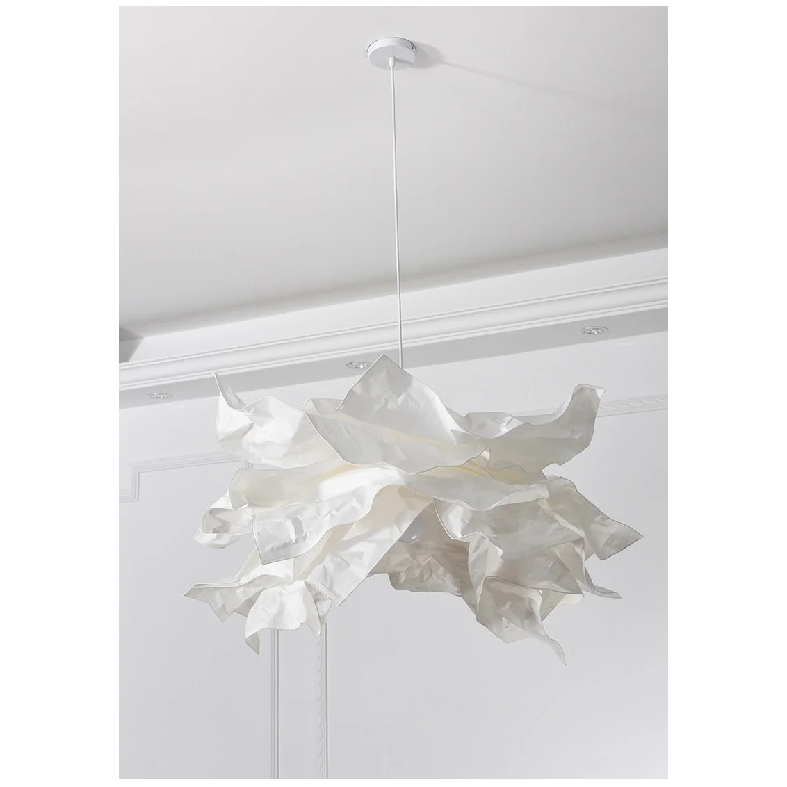 Cloud Pendant Lamp | Modern Paper Light with Adjustable Cord | Great for Dining Room Bedroom